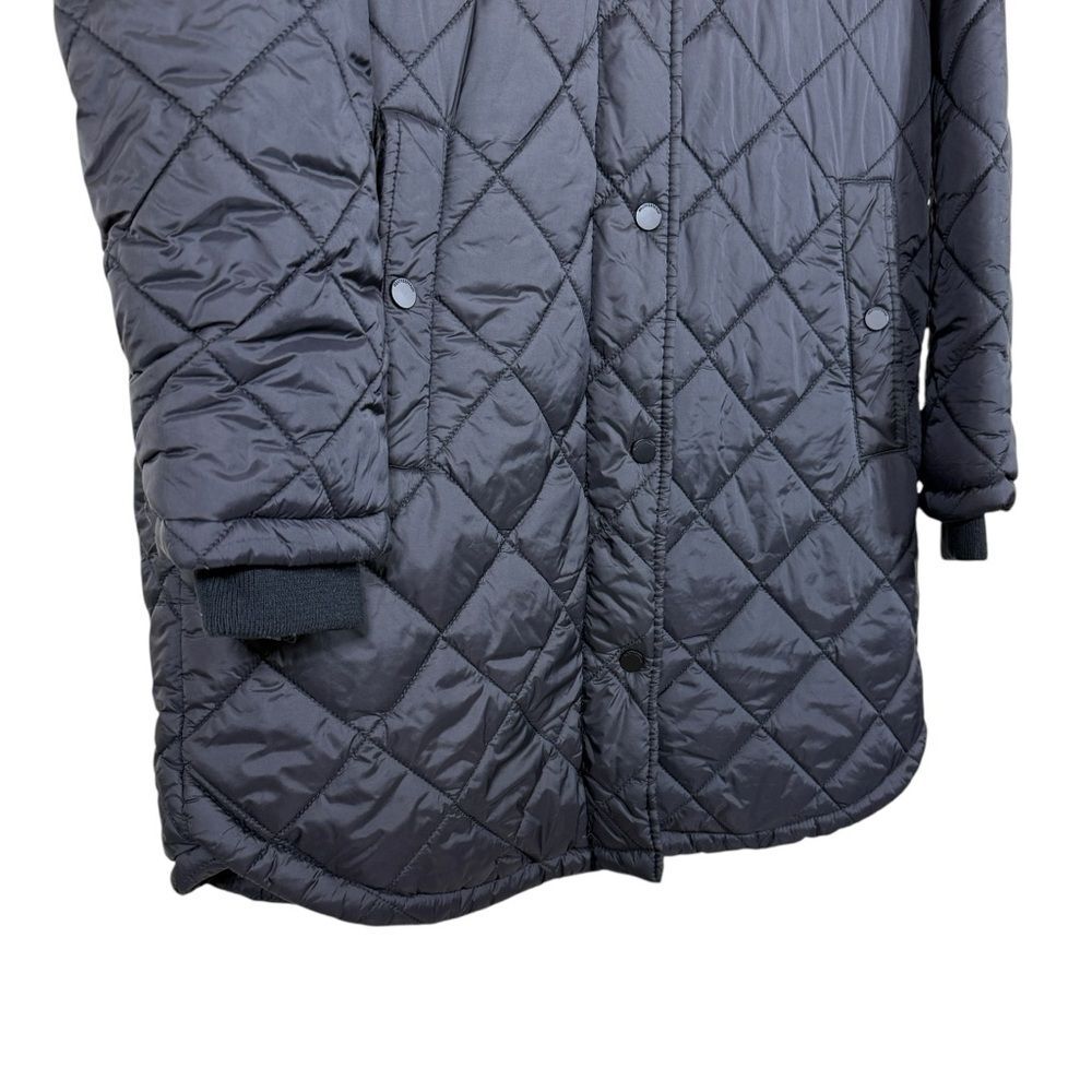Weatherproof Black Quilted Hooded Lightweight Diamond Pattern Jacket Womens Sz S - Picture 3 of 7